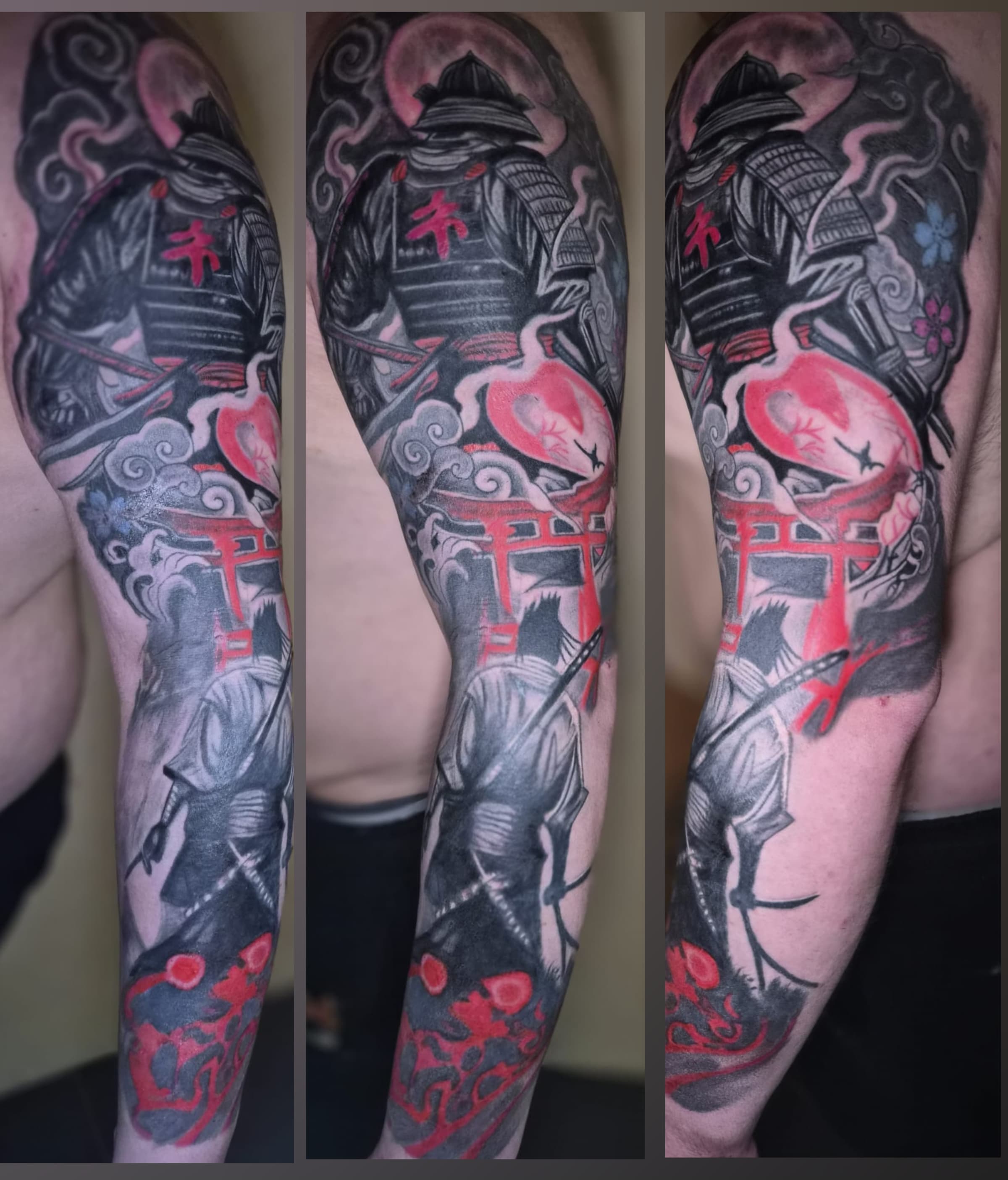 Custom Tattoo Design Samurai Sleeve by Another Ink Nürnberg Tattoo Studio